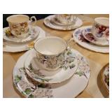 8 Cup and Saucer sets, 4 with desert plates.