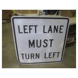 (BR1) Retired "Left Lane Must Turn ...