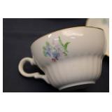 Set of 5 Assorted Vintage China Tea Cups and Saucers