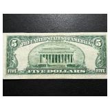 1950 B Green Seal $5 Dollar Federal Reserve Note