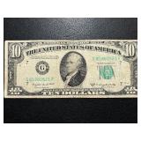 1950 C Green Seal $10 Dollar Federal Reserve Note