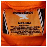 New With Tags Bright Orange Hoodie Bronze Eagle Work Wear Size Medium