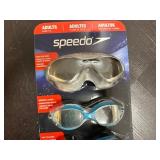 New 3 Pack Swimming Goggles by Speedo, Adult Ages 14+, Anti-Fog / Mirrored Lenses / UV Protect