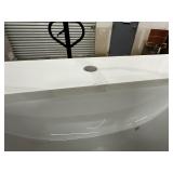 Kohler Orime 30" Bath Vanity With Quartz Vanity Top & Quartz Backsplash Dark Gray - Very Small Chip Back of Counter Near Faucet - Not Cracked