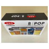 OXO SoftWorks POP Food Storage Containers, Set of 8 new, open box.