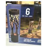 2 6 Packs / 12 Total Tommy Bahama LED Solar Pathway Bollard lights