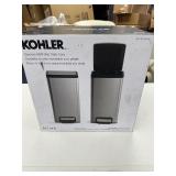 2 New Kohler 6L Mini Step Trash Cans - Stainless Steel