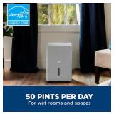 50-Pint Dehumidifier with Built-in Pump for Basement, Garage or Wet Rooms up to 4500 sq. ft. in Grey, ENERGY STAR Highlights Retail $279