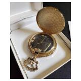 Vintage Black Hills Gold Pocket Watch with Ornate Design