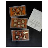 3 Sets of 2014 United States Mint Presidential Coin and First Spouse Coin Sets