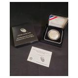 2014 Baseball Hall of Fame Commemorative Proof Silver Dollar Coin with Certificate of Authenticity