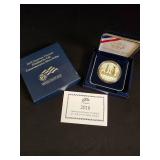 2010 American Veterans Disabled for Life Proof Silver Dollar with Certificate of Authenticity