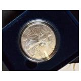 2014 American Eagle One Ounce Silver Uncirculated Coin with Certificate of Authenticity