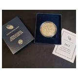 2013 American Eagle One Ounce Silver Uncirculated Coin with Certificate of Authenticity