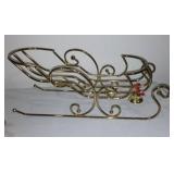 Vintage Brass Reindeer and Sleigh.