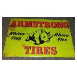 Armstrong Tires Metal Sign.