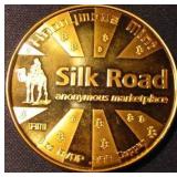 Silk Road Copper Bitcoin Coin.