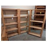 wood storgage shelving