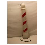 Vintage Barber Pole Light Decor Blow Mold