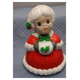 Vintage Christmas Tea Set with Mrs. Claus Figurine