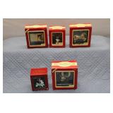 Collection of 6 Carlton Cards Holiday Decorations - Includes Collector