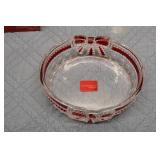 Ruby Ribbon Collection Crystal Bowl by Mikasa - Celebrations