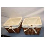 Set of 3 Decorative Baskets and Metal Storage Rack