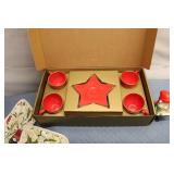 Christmas Decorative Figurines and Holiday Kitchenware Set