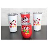 Set of 5 Mickey and Minnie Christmas Tumblers