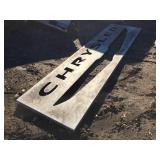 Large Chrysler Metal Sign 9