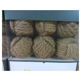 Set of 12 Natural Jute Decorative Ball - Foreside Home & Garden