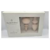 Set of 2 WOODEN SPINDLE CHRISTMAS ORNAMENT SET OF 3 HEARTH & HAND WITH MAGNOLIA