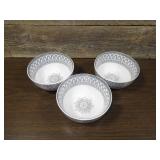 Set of 3 Cordon Blue Arabesque Soup Bowl 5.5" Stone Ware