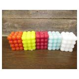 Lot of 5 3.5" Unscented Bubble Sculpture Candle 12oz - Opalhouse