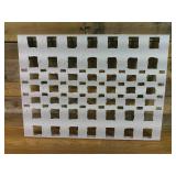 30" x 22" Metal and Paper Pulp Geometric Wall Sculpture Off-White - Threshold