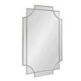 Kate and Laurel Minuette 36 in. x 24 in. Modern Scalloped Rectangle Framed Silver Wall Accent Mirror Customer Returns See Pictures