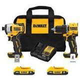 DEWALT ATOMIC 20-Volt MAX Lithium-Ion Cordless Combo Kit (2-Tool) with (2) 2.0Ah Batteries, Charger and Bag Customer Returns See Picture