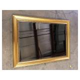 Medium Rectangle Antique Gold Metallic Beveled Glass Modern Mirror (29.75 in. H x 41.75 in. W) by Amanti Art Customer Returns See Pictures