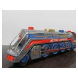 Larger Vintage Tin Litho Headlight Action-Express Train Engine