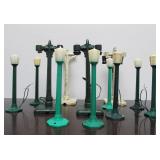 Large Group of Vintage Model Train O Gauge Street Lamps