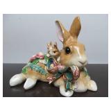 Lot of Larger Size FITZ & FLOYD Porcelain Bunnies