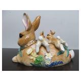 Lot of Larger Size FITZ & FLOYD Porcelain Bunnies