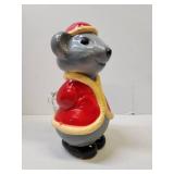 Vintage Santa Mouse Christmas Blowmold Statue