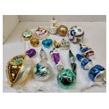 Group of Vintage Glass Christmas Ornaments