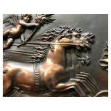 Excellent Antique Bronze Frieze Chariot Scene