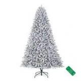 Home Accents Holiday 7.5 ft. Pre-Lit LED Starry Light Fraser Fir Flocked Artificial Christmas Tree  Customer Returns See Pictures