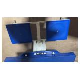 Folding Blue Table with Attached Seats Toddler Kid Size