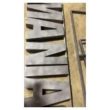 Large Metal Sign Letters - MANIAC - Decorative Wall Art