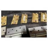 Set of 4 Heavy-Duty Steel Hinges and 4 Brass Spring Hinges