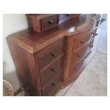 Vintage wood Dresser with 9 standar...